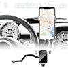 KUNGKIC Supporto per telefono da auto regolabile per auto, compatibile con Mini Cooper R50 R52 R53, accessorio interno girevole a 360°, lega di zinco ABS (pieghevole argento)