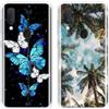 SEHEYA 2 Pezzi Custodia per Samsung Galaxy A20e Cover Aesthetic Disegni Fantasia Silicone Bumper Case Ultra Sottile TPU Morbido Antiurto Protettiva Custodie, Farfalla Estate