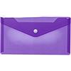 HERMA 20042 - Cartelle portadocumenti, formato DIN lungo (22 x 12 cm, in polipropilene) trasparenti con bottone automatico, per scuola, università, ufficio, buste in polipropilene, colore: viola