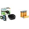 DYMO LetraTag 200B etichettatrice Bluetooth | Stampante per etichette compatta | Si connette a iOS e Android tramite tecnologia wireless Bluetooth + Amazon basics confezione da 8 AA