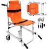 CHERIKIU EMS - Sedia per scale con cinture di sicurezza, 160 kg, pieghevole, in lega di alluminio, 2 ruote, ambulanza, evacuazione per anziani disabili