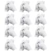 Cryluxial 12 paia di guanti in cotone bianco, taglia L, lavabili in tessuto di cotone per mani asciutte, guanti da lavoro sottili lunghi per uomo e donna, guanti sottoguanti per ispezione di gioielli