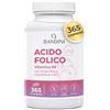 Bandini® Acido Folico 400 µg con Vitamina B12 e Vitamina D3, 365 Compresse, 1 al Giorno, Integratore di folina con Vitamina B9, B12, D3 - Supporto al Metabolismo Energetico, Riduzione Stanchezza