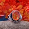 Australiano Tripletta Opale Gemma 925 Argento Sterling Artigianale Anello