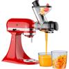 COFUN Accessorio Spremiagrumi a Masticazione per KitchenAid, Estrattore Lento a Freddo con Doppia Bocchetta per KitchenAid Accessori