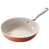 Redchef Padella antiaderente con rivestimento in ceramica e manico in acciaio inossidabile - Senza PTFE - Senza PFOA - Arancione - 20 cm
