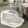 Mazovia Tappeto Soggiorno 140x200cm Crema Bianco Astratto Glamour Morbido | Tappeto per Camera da Letto Sala da Pranzo Ufficio Beige Antiallergico Facile da Pulire Adatto Agli Animali Pelo Corto