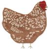Lorena Canals Tappeto lavabile a forma di pollo, 90 x 90 cm, per camera da letto, fatto a mano, colore: marrone