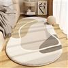 BESTORI Ovale Tappeto Salotto, Antiscivolo, Soffice, Tappeti a Pelo Corto Shaggy, Design Geometrico Tappeto Decorativi Morbido per la Camera Interni, Stile 7, 120x200 cm