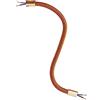 creative cables - Kit Creative Flex tubo flessibile di estensione rivestito in tessuto RM74 Rame con terminali metallici - 30 cm, Bronzo satinato