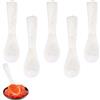 DGN Set di 5 Cucchiai da Caviale, 7,5 x 2,2 cm Bianco Cucchiaini in Madreperla | Naturale Cucchiaino Caviale, Cucchiai per Caviale in Madreperla, Riutilizzabile, per Gelato, Uova, Sale, Zucchero, Torte