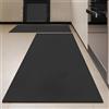 DOTBUY-SHOP Tappeto Cucina in Diatomite, Tinta Unita Passatoia Cucina Antiscivolo, Tappeti Runner Lavabile Assorbimento, Tappetino per Ingresso Soggiorno Bagno Camera da Letto (Nero,40x120cm)