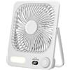 WHATOOK Ventilatore da Tavolo Ricaricabile 10000mAh con Luce Notturna, USB C Silenzioso 30dB, 100 Velocità, 40h, Display Auto-Off, Griglia Lavabile, Gancio Campeggio Camera