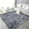 Yunlaishaocer Tie Dye - Tappeto a pelo lungo, morbido, 120 x 160 cm, lavabile, antiscivolo, per soggiorno, camera da letto, cameretta dei bambini