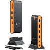 NOVOO Docking station verticale / orizzontale USB C triplo monitor - 8K@30Hz DP