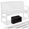 KESSER® Panca da giardino in legno resistente alle intemperie, 150 cm, 3-4 posti, per esterni, balcone in legno massiccio, portata 320 kg, per giardino, terrazza e balcone, con copertura, colore