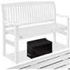 KESSER® Panca da giardino in legno resistente alle intemperie, 125 cm, 2-3 posti, per esterni, balcone in legno massiccio, portata 320 kg, per giardino, terrazza e balcone, con copertura, colore