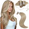 Moresoo Extension Cheratina Balayage #P16/22 35cm 40g 50 Ciocche Lisci | Morbidezza Suprema, Struttura Lineare, Look Da Giorno, Volume Delicato, Tonalità Bionda, Fibra Idratata, Chic