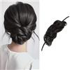 BKEPDY Chignon Facile Accessorio Capelli Finti Chignon Finto per Extension Coda Capelli Acconciatura Updo Bun Maker Ciambella per Donne Ragazze Acconciature Eleganti Raccolti (Nero)