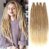 PORSMEER Extension dreadlocks 24 pollici, 10 spiagge, capelli sintetici, 0,6 cm, hippie diritte Double Ended Dreads Goddess Locs Crochet Hair for Women