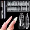 Kiiwah 150 Pezzi 3D Dual Nail Forms Set per Manicure Francese Spaziale, con Pennello e Lima, Unghie Ricostruzione Extension per French Nails, Unghie Incapsulate, Saloni, Principianti