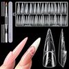 Kiiwah 150 Pezzi 3D Dual Nail Forms Set per Manicure Francese Spaziale, con Pennello e Lima, Unghie Ricostruzione Extension per French Nails, Unghie Incapsulate, Saloni, Principianti