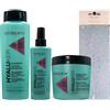 FEI FAN SET HYALUKER Ad Azione Idratante e Rinforzante. Con Acido Ialuronico e Cheratina Vegetale: Shampoo 400ml + Maschera 400ml + Siero Termoprotettore 125ml + Fascia Per Capelli