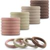 Dalababa 24 Pezzi Elastici per Capelli, Fasce per Capelli Senza Cuciture, Piccoli Elastici Morbidi per Coda Di Cavallo per Ragazze, Donne, Bambini (Rosa, Giallo Pallido, Kaki Pallido, Marrone)
