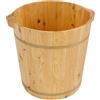 JUDEMII Vasca per piedi in legno, portatile, grande, per pedicure, riutilizzabile, secchio in legno, secchio per pedicure, per famiglie, pedicure e sauna, 36,5 x 40 cm