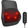 Dreamhigh® Massaggiatore Schiena e Collo, Massaggiatore Cervicale con Calore e Vibrazione, 3 Livelli Di Calore e 3 Intensità, 3D Shiatsu Massaggiatore per La Schiena, per Ufficio, Casa e Auto