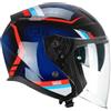 CGM Casco open face, 136M RNA FIBRA RIDE Nero Blu Rosso, XXL