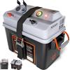 SUNAPEX Smart Battery Box 12V/24V Power Center - Multi porte e interruttore automatico per motore da traina, marino, camper e pannello solare (Pro, batteria non inclusa)