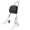 VUGBF8DP Cuscino Schienale Sissy Bar Portabagagli Cuscino Per Schienale Posteriore Sissy Bar Staccabile Per Moto, Adatto Per Harley Sportster XL 883C 883R 1200R 1200C XLH(Silver)