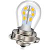 Ruiandsion Lampadina LED P26S per moto, luce bianca calda, AC/DC, 6 V, 2835, 28 SMD, ricambio per luce moto