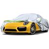Kistrba Copriauto impermeabile per Porsche 911 1998-2026 (serie 991/992/996/997) | Telone di copertura per auto, con cerniera per porta e nastri antivento, per sole, neve, pioggia, polvere, colore argento