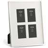 EDZARD Cornice portafoto Napoli per 4 foto 5 x 8 cm, placcata in argento, con 2 ganci