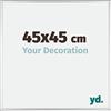 yd. Your Decoration - Cornice 45x45 cm - Argento Lucente - Decorativa Parete in Alluminio con Vetro in acryl - Antiriflesso - 45x45 Cornice - Kent