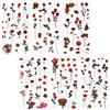 REEKNOKOL 12 Fogli di Adesivi Floreali, Adesivi Naturali a Forma di Rosa, Adesivi Floreali autoadesivi in Vinile per Scrapbooking, Carte, Laptop, Fai da Te, Artigianato, Bottiglie, journaling