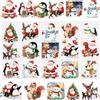 WANDIC 5 fogli di adesivi trasferibili con scritta Merry Christmas, per diari spazzatura, decorazioni per mobili, artigianato, feste, per fai da te, scrapbooking, 10 x 30 cm