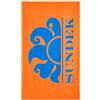 SUNDEK Jin Towel, Telo Mare in Microfibra con Logo (Fluo Orange)