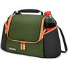 Kato Tirrinia Lunch box termico per donna e uomo, lunch box termico riutilizzabile a prova di perdite con 2 tasche con cerniera per adulti e bambini, lunch bag Cool tote per il lavoro d'ufficio