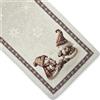 Vionara Home Runner da Tavola Natalizia in tessuto Gobelin Piazzato, Runner con motivo natale, Centrotavola Natalizio, Decorazioni Natalizie per Tavola, 100% Made in Italy (Gnomo Marrone, Runner 35 x 95 cm)