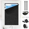 CEWROM Pellicola oscurante per finestre, 100 x 150 cm, per finestre, tenda oscurante senza fori, rimovibile, protezione solare per lucernario, viaggio, tenda oscurante per casa, ufficio e hotel (nero)