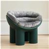 XRBCNMM Poltrona a Pozzetto con Gambe a Forma di Elefante con Cuscino Soffice, Poltrona Moderna per Soggiorno, Camera da Letto, Balcone, Ufficio, Comoda Poltrona per Adulti e Bambini (Ciano, 84,1 cm