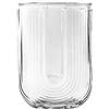 TITA-DONG Vaso in Vetro a Costine Vintage, Vaso in Vetro Trasparente, Vaso Moderno, Vaso in Vetro Scanalato, Vaso Centrotavola per Fiori, Vaso Decorativo per Soggiorno, Tavolo da Pranzo, Ingresso,(Un bianco)