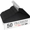 Wohntec Grucce appendiabiti in velluto, 50 pezzi, salvaspazio, antiscivolo e portatili, girevoli a 360°, per camicie, abiti, maglioni, pantaloni, colore nero