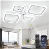 MiiR Ventilatore Da Soffitto Con Luce, 65W Lampadario Ventilatore E Telecomando, Dimmerabile, 6 Velocità, Funzione Memory, Adatto Per Camere Da Letto E Soggiorni, Bianco