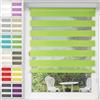 YANHONG Tenda a rullo a doppio strato, 65 x 240 cm Protezione Solare,Privacy, Privacy Protezione Parasole con Catenella per Porte e Finestre, Verde