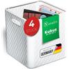 Novaliv 4 scatole da 30 x 30 x 30 cm, colore bianco, per scaffale Kallax, come armadio, scatole pieghevoli 30 x 30 cm, ideali per Kallax