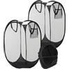 ROEOWENE 2pcs Cesto Portabiancheria Pieghevole Portatile Pop-Up Laundry con Manici Grande Cestino di Lavanderia Laundry Basket in Reteper Bagno,Dormitorio,Campeggio,Cameretta